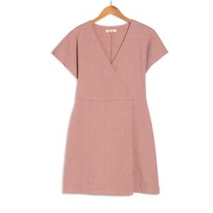 Madewell Cross Front Flutter Sleeve Minidress